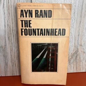 Ayn Rand The Fountainhead Vintage Signet Paperback 25th Anniversary W4406 1970s